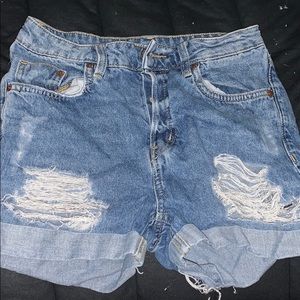 ripped jean shorts
